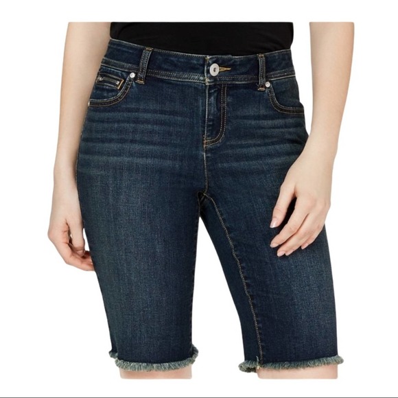 INC International Concepts Denim Bermuda Shorts - Picture 1 of 13